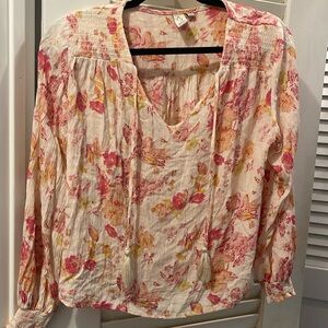 V Neck Floral Joie Blouse